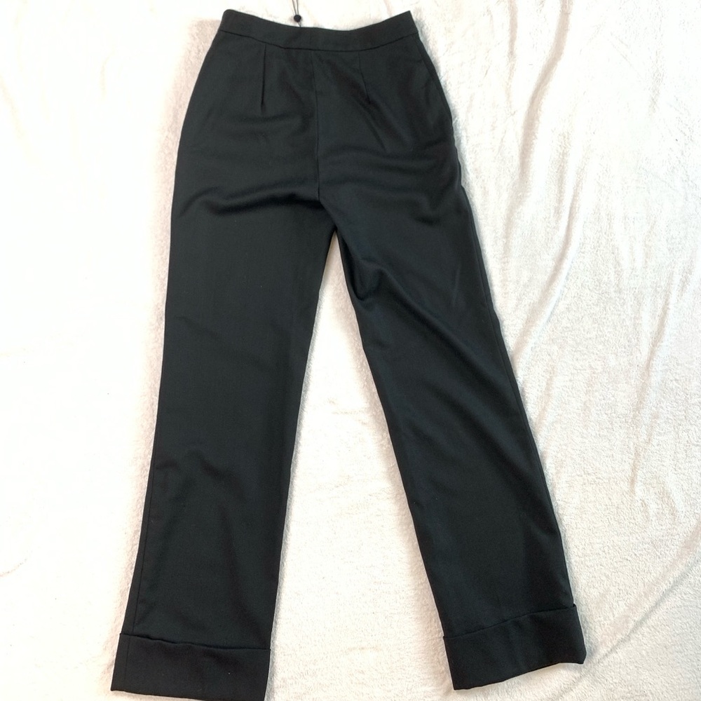 Magaschoni Black Wool Pants NEW Size 0 - Picture 2 of 7